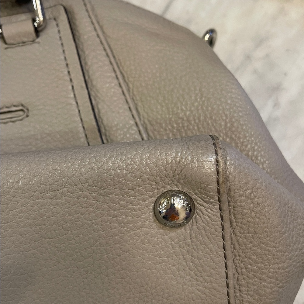 Michael Kors Gray Leather Shoulder Bag/ Satchel - Picture 14 of 14